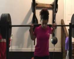 She can lift up to two hundred pounds.